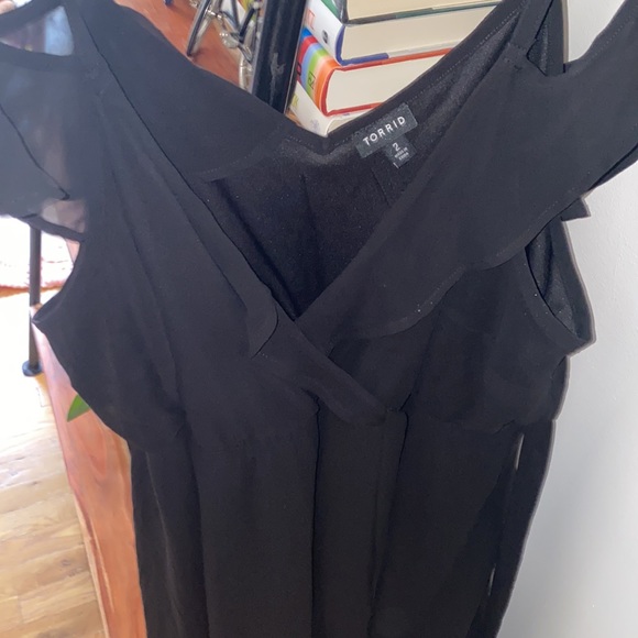 BLACK TORRID RUFFLE DRESS SZ 2 NEW - Picture 3 of 4
